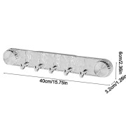 (1Pcs) 5Hooks Rotating Suction Cup Hooks Punch-Free Strong Load-Bearing Bathroom Towel Rack Wall Mounted Corrugated Row Hook