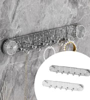 (2pcs)  5Hooks Rotating Suction Cup Hooks (Premium)